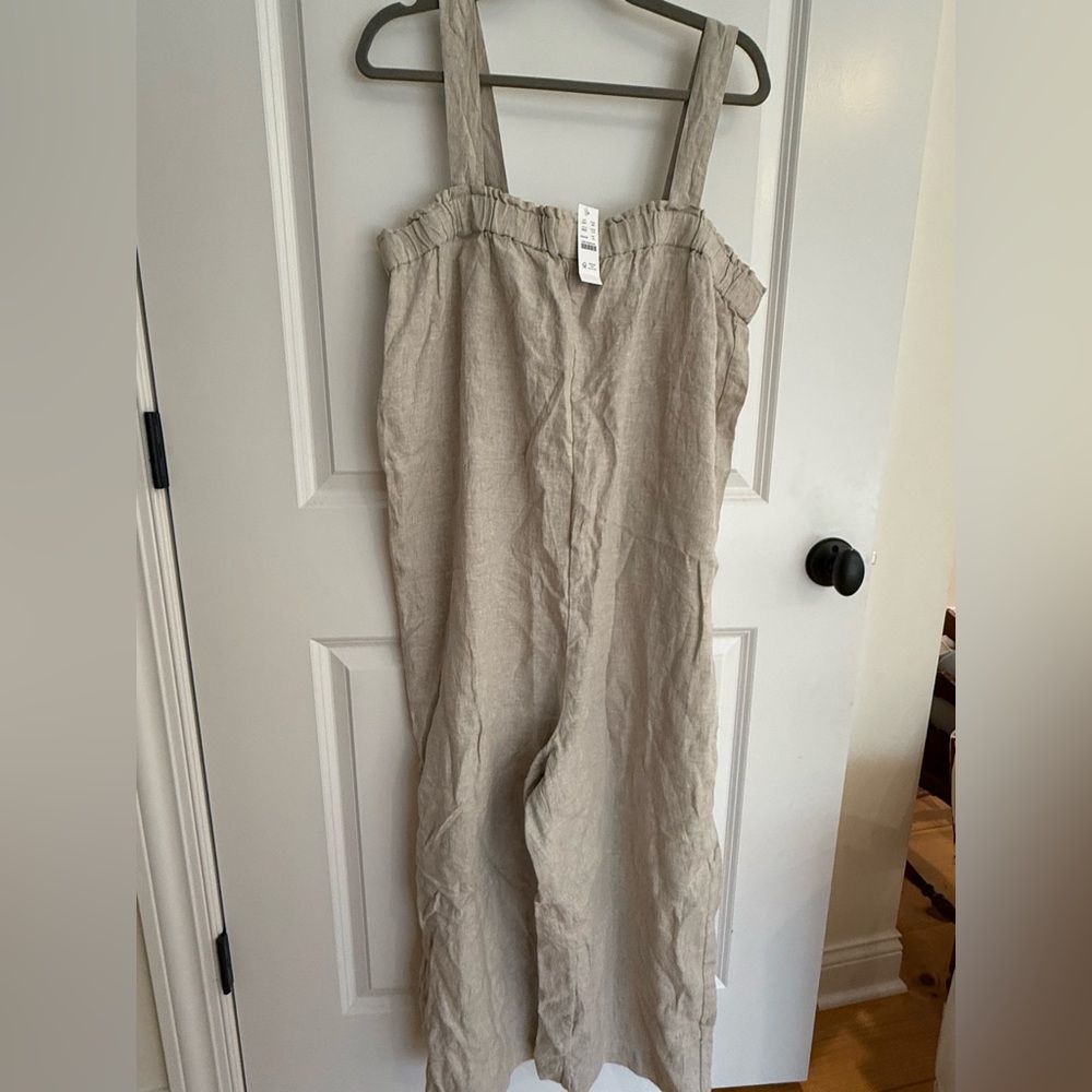 J Crew 100% flax Linen Romper